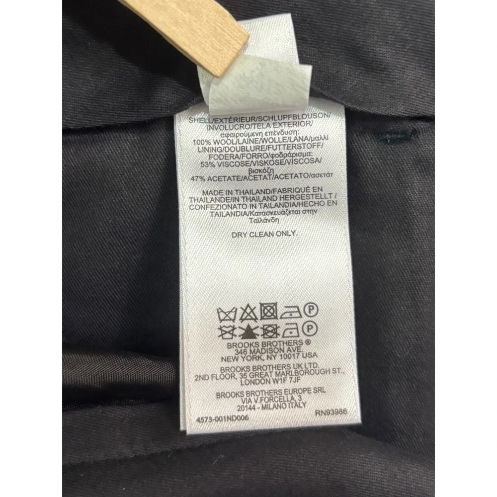 Brooks Brothers 42x30 Charcoal Madison‎ Dress Suit Pants Wool Flat Front Trouser